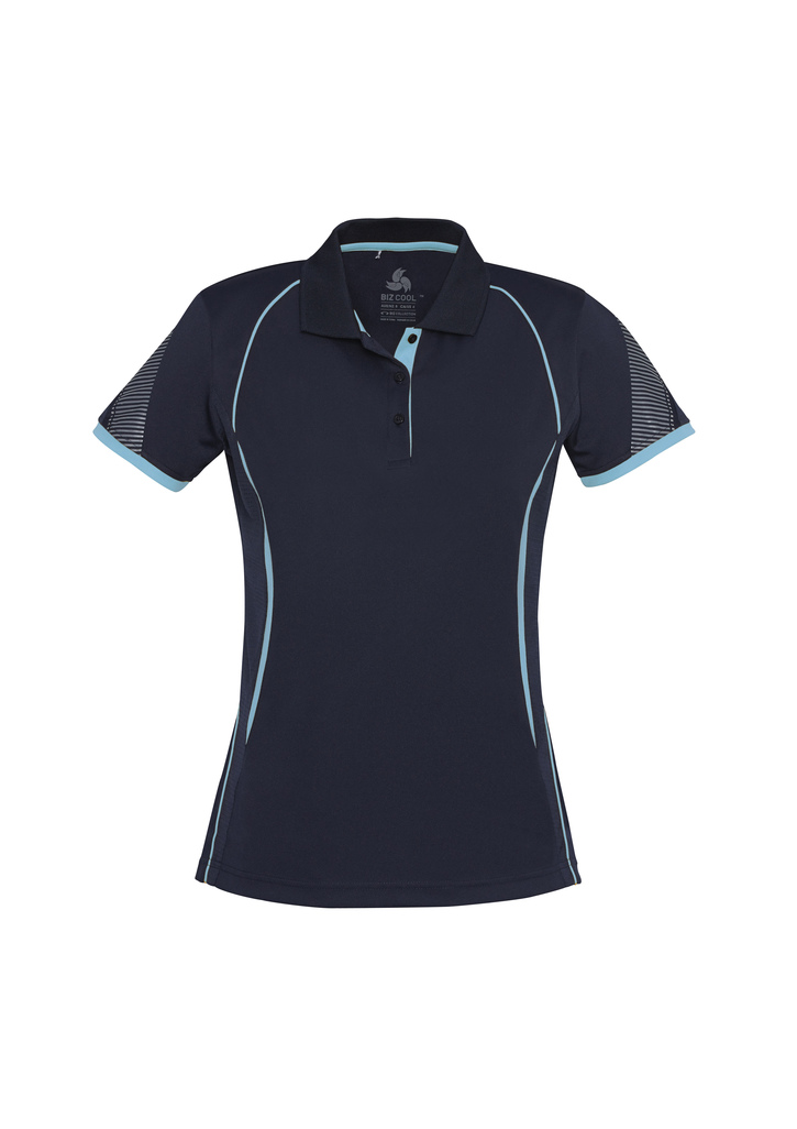 Navy Sky Razor Ladies Polo shirt