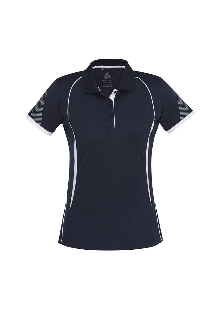 Navy White Razor Polo