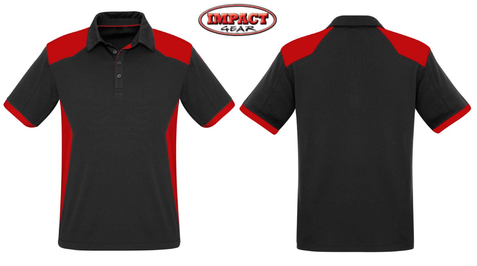 Black / Red Rival Polo Shirt