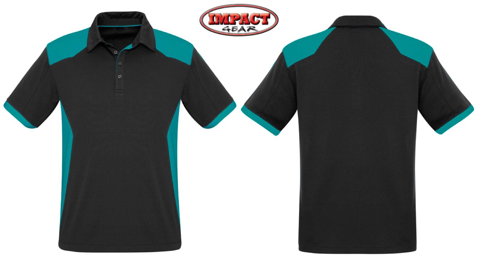 Black Teal Rival Polo Shirt