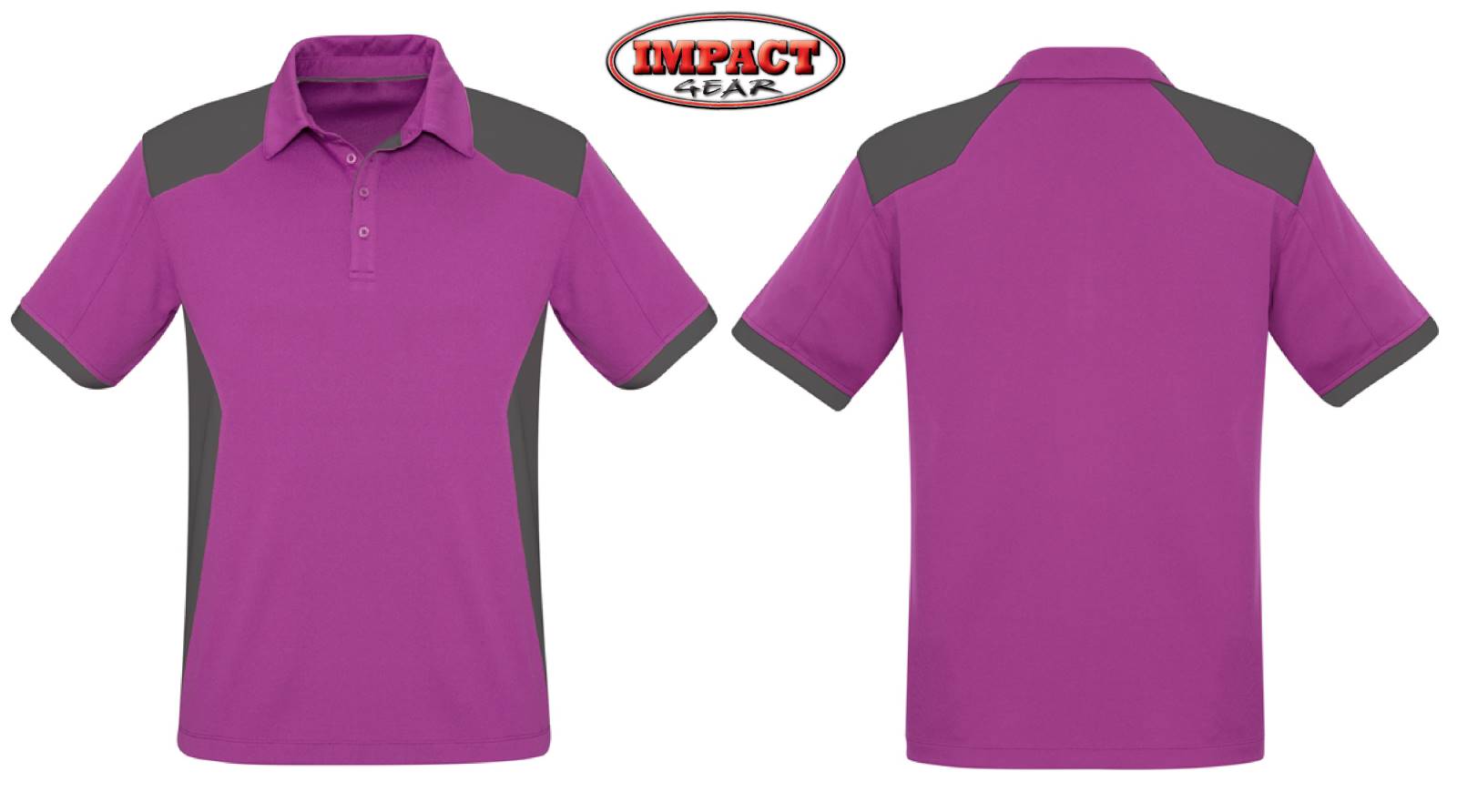 Cerise Grey Rival Polo shirt