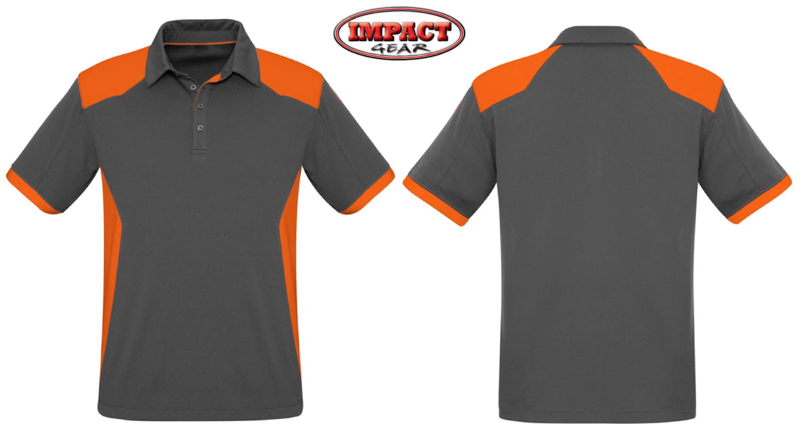 Grey Orange Rival  Polo shirt