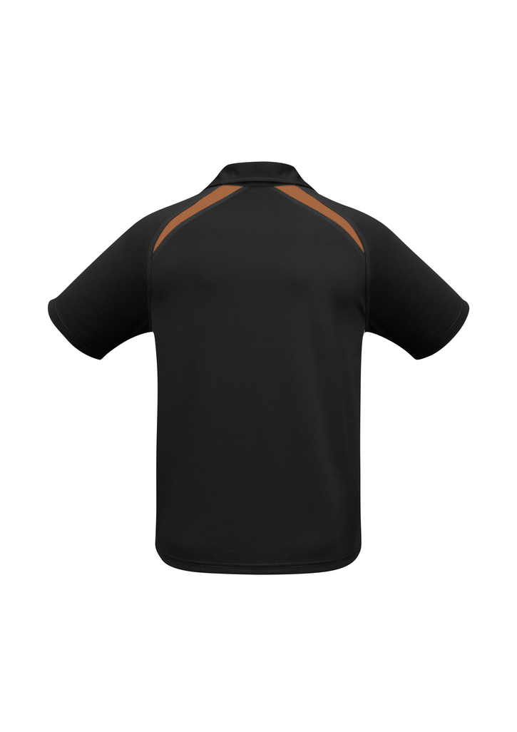 Black Orange Splice Polo shirt BACK