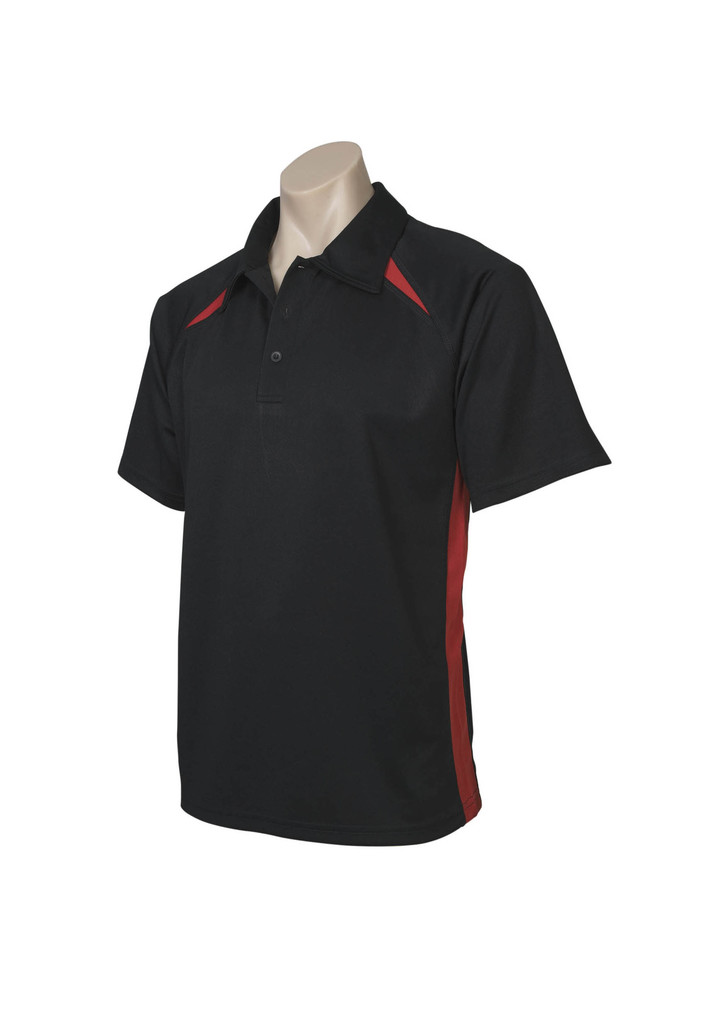 Black Red Splice  Polo shirts