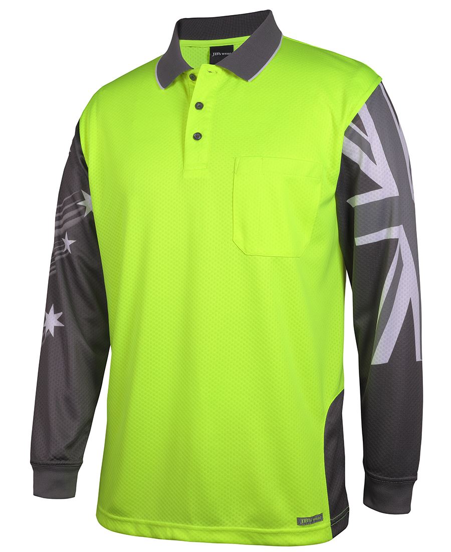 Long Sleeve South Cross Hi Vis Polo shirt