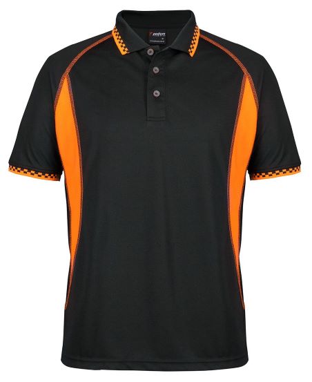 Insert Moto  polo shirt Black / Orange