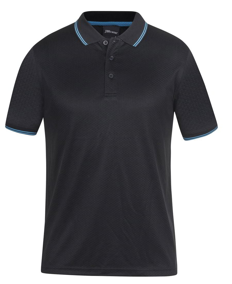 Black Aqua Jacquard Cool Dry Polo shirt