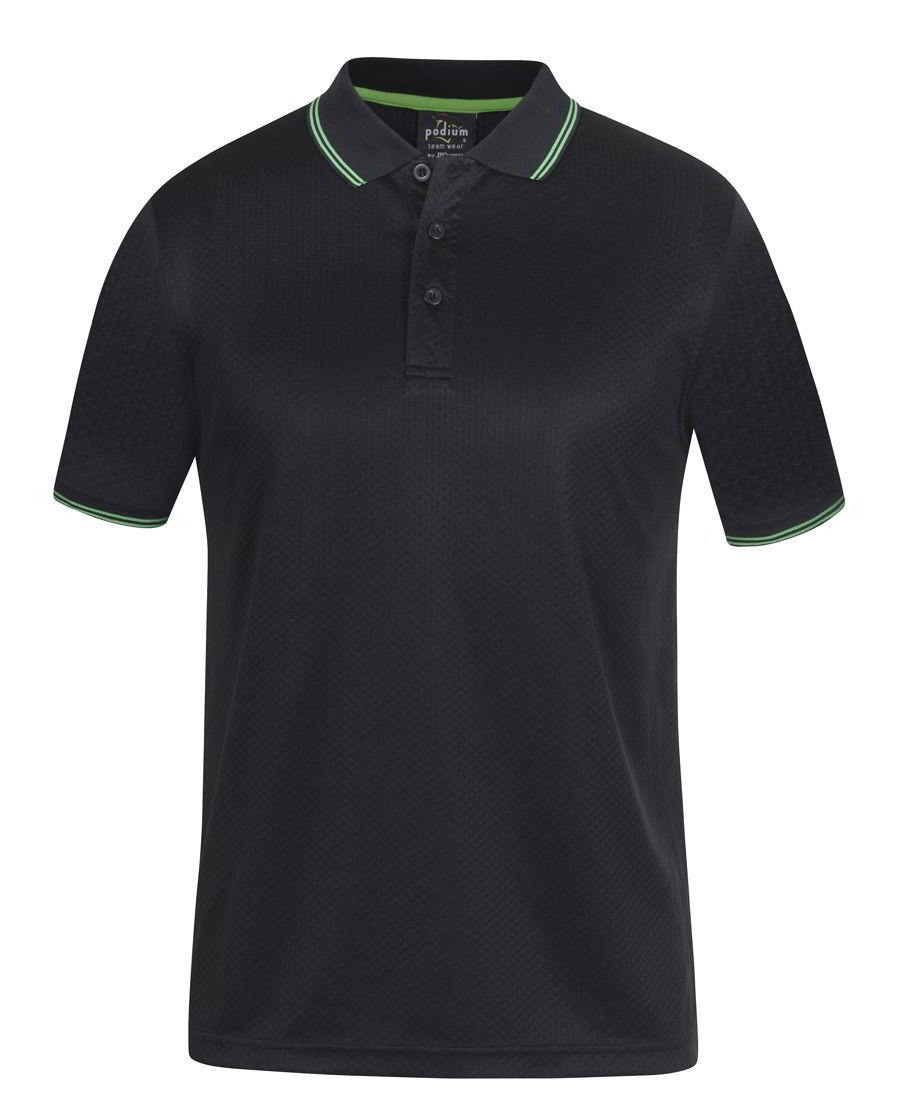 Jb’s jACQUARD Podium Polo shirt Black / Pea Green