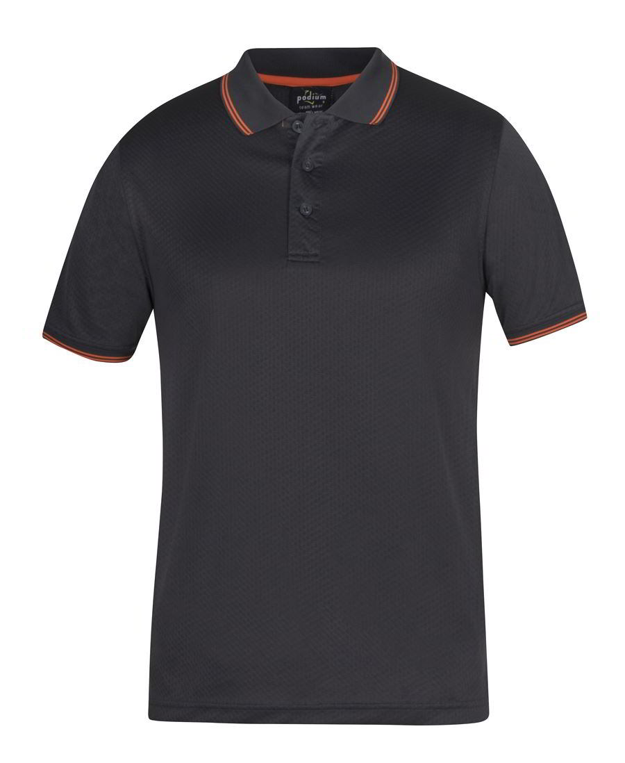 Charcoal  Orange JB’s Jaquard Polo shirts