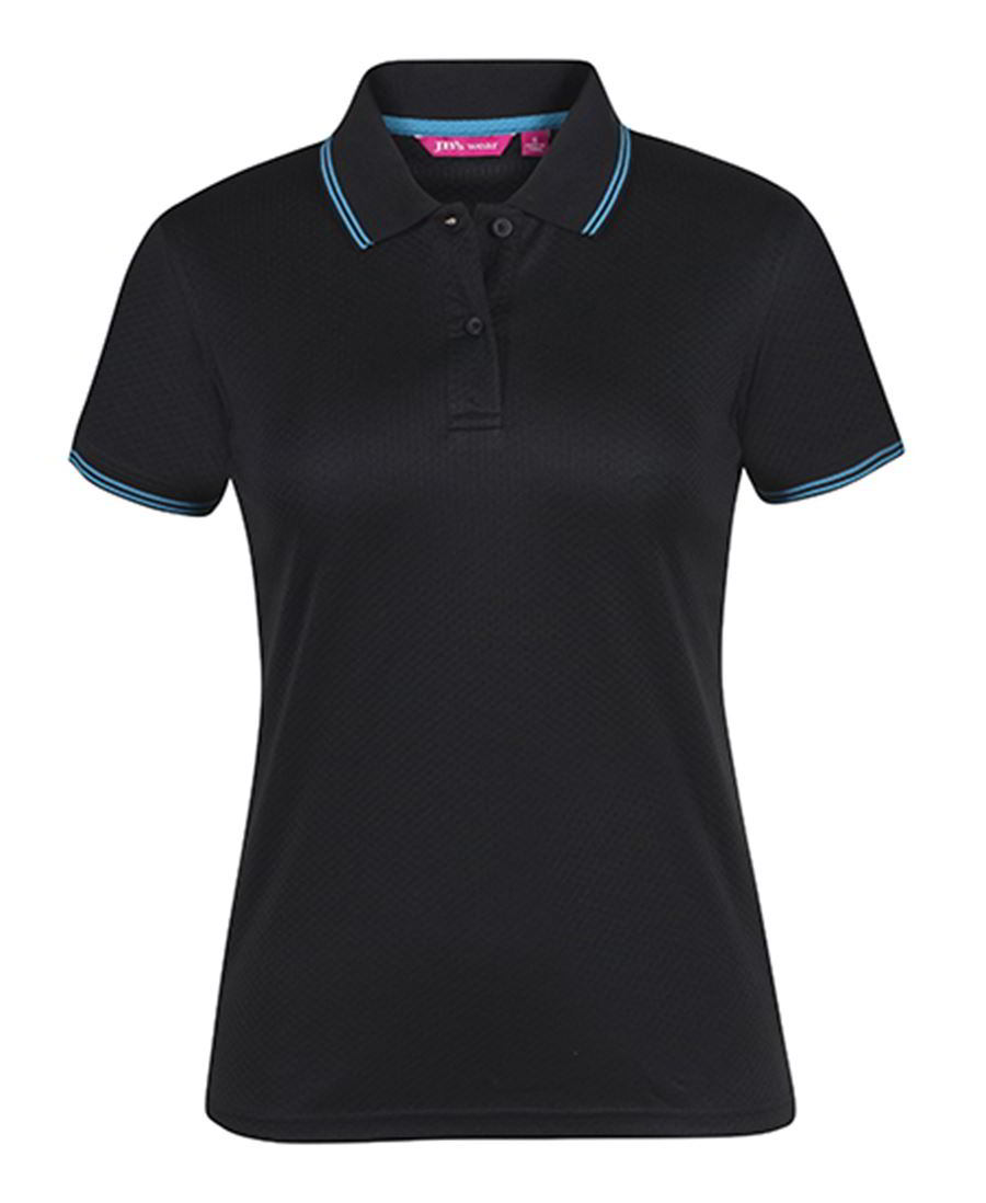 Black Aqua Jacquard Cool Dry Polo shirt