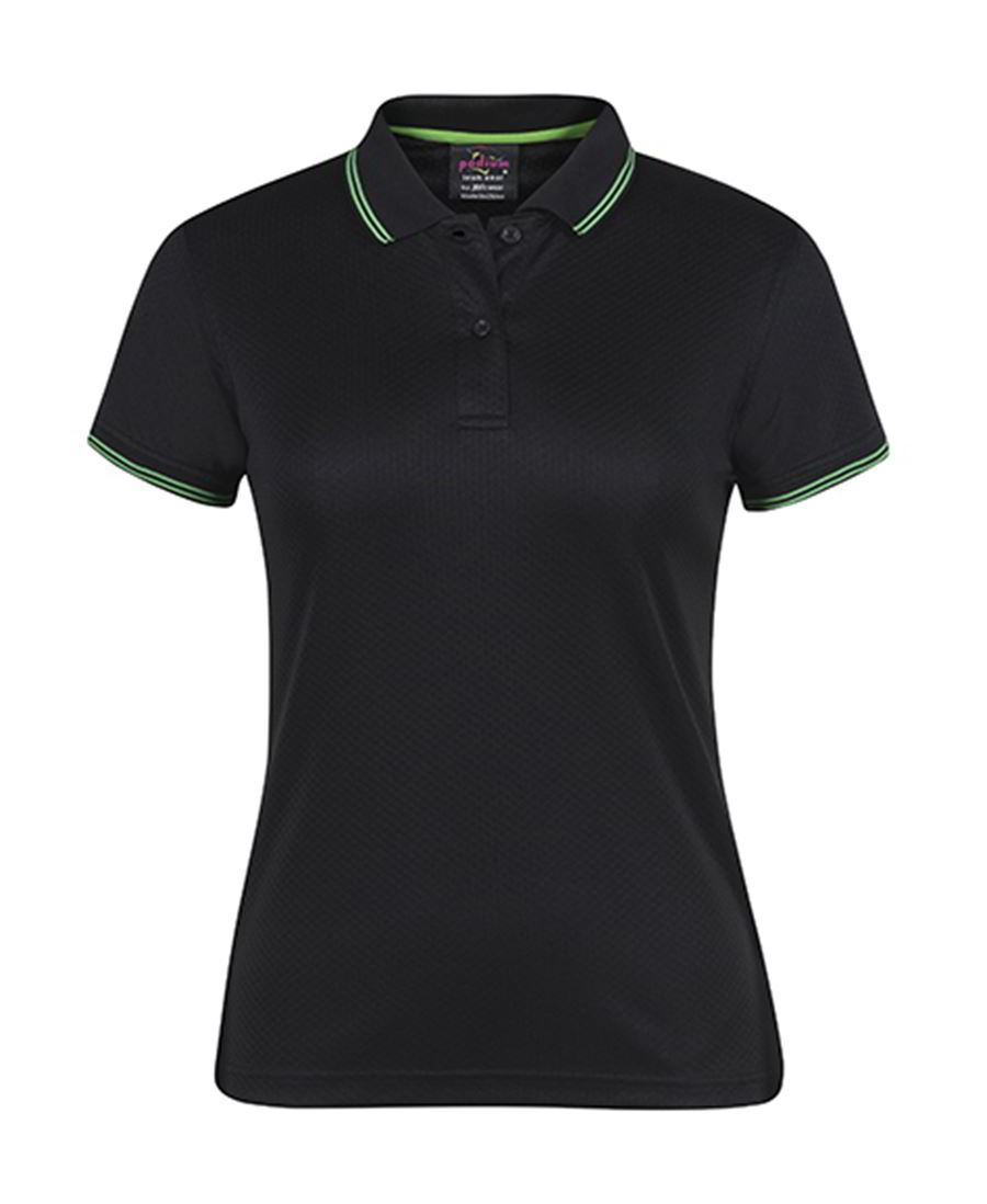 Jb’s jACQUARD Podium Polo shirt Black / Pea Green