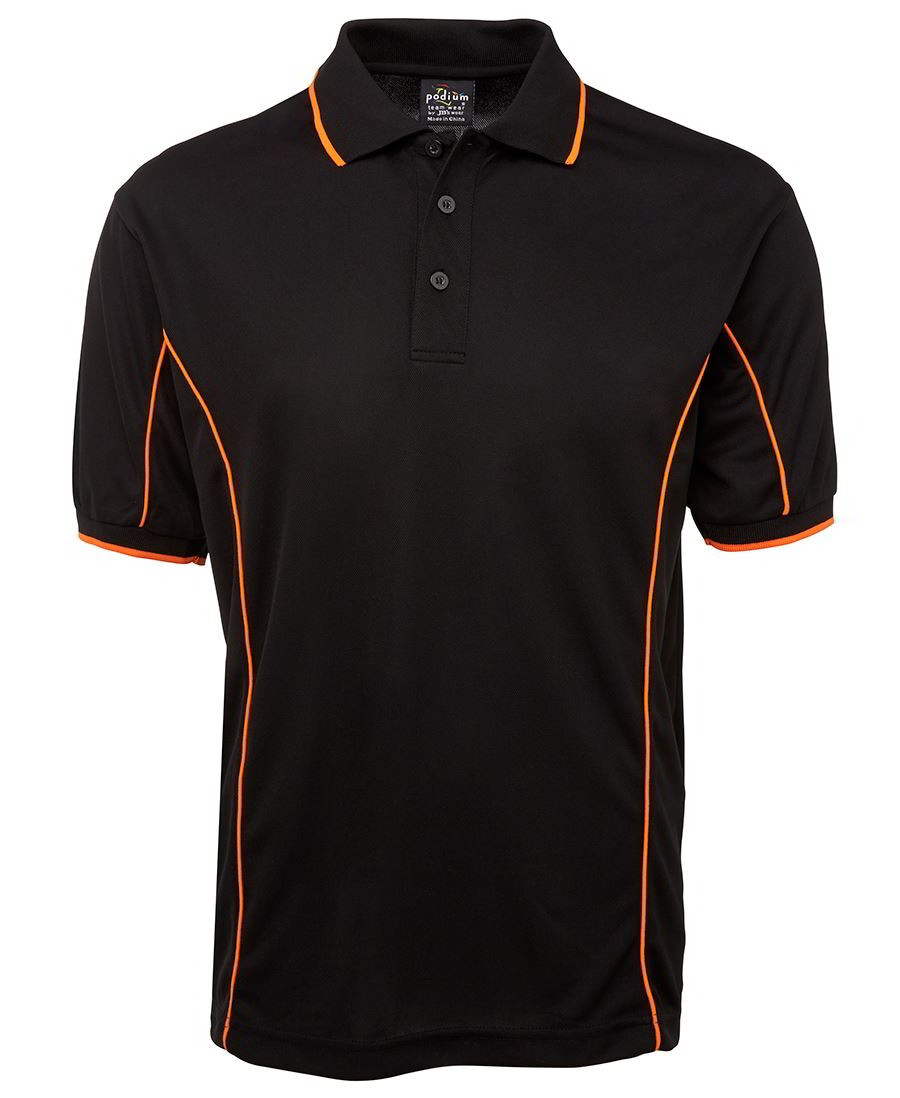 Black  Orange JB’s Piping Polo shirts