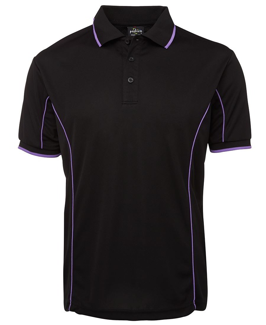 Black Purple Jbs Piping Polo shirt