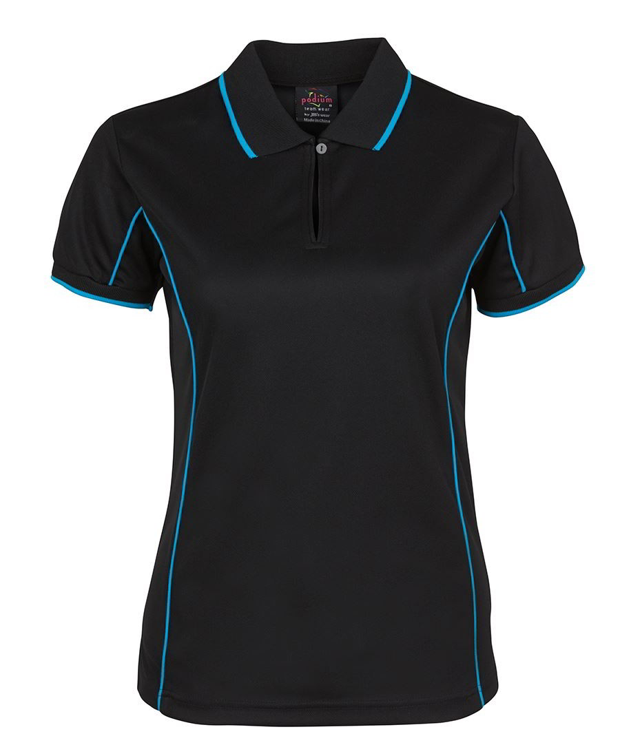 Black  Aqua JB’s Piping Polo shirt