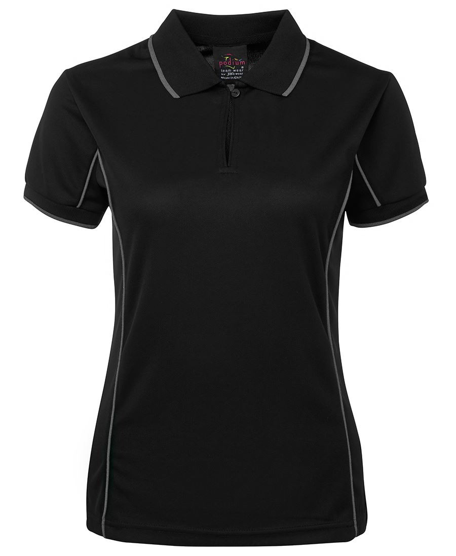 Jb’s Piping Polo shirt Black Grey