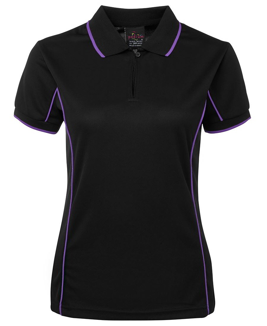 Black Purple Jbs Piping Polo shirt