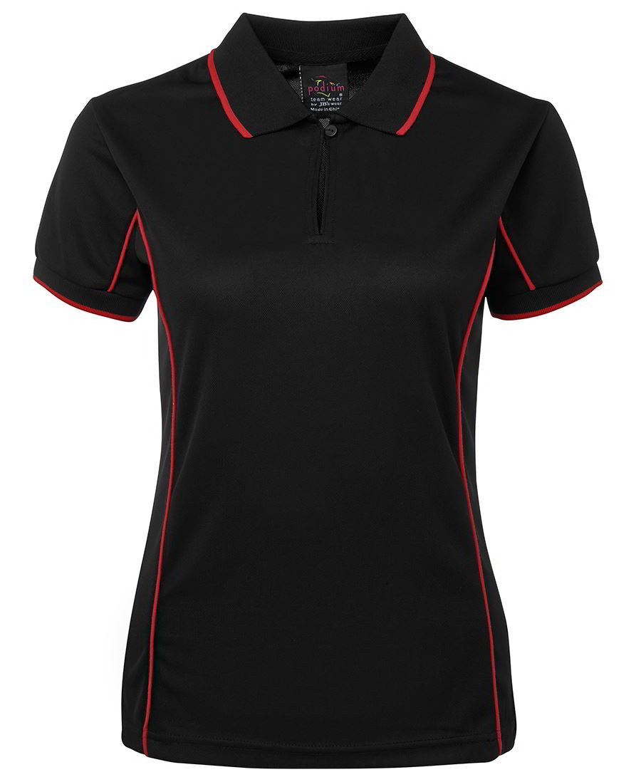 JB’s Piping Polo shirt Black Red