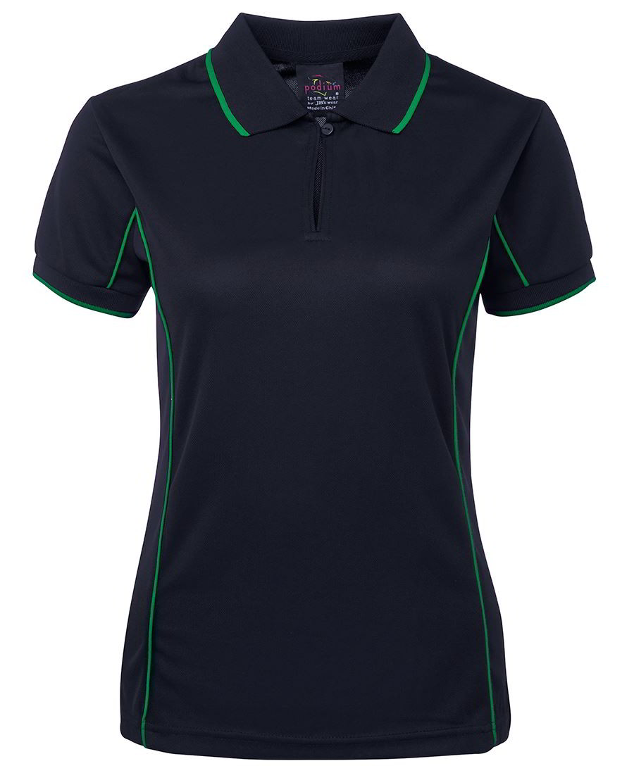 Navy Green Piping Polo shirt