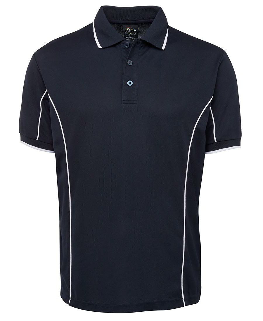 Navy White Piping Polo shirts