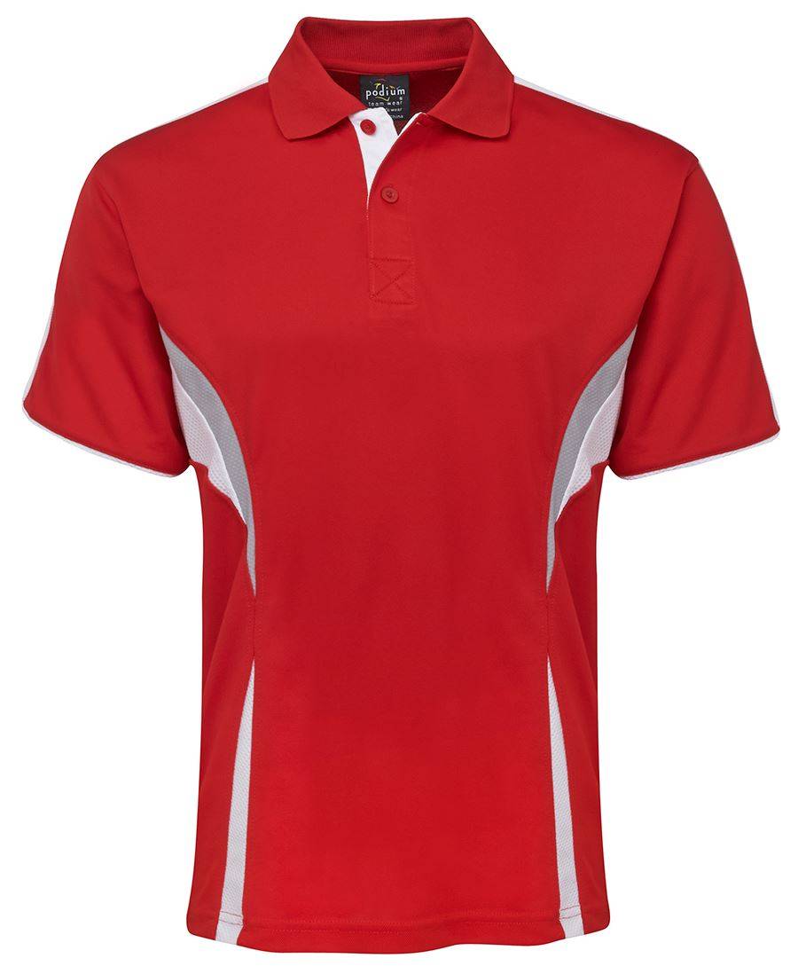 Cool Polo Red White Grey