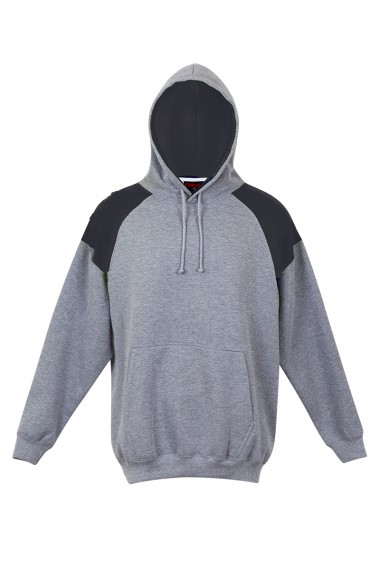 Grey Marle Navy Contrast Hoodie