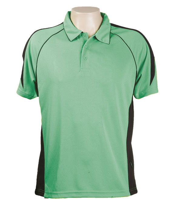 Emerald / Black 334 Olympikool Polo shirts, Cool dry, breathable, light weight, Mens, Ladies, Kids