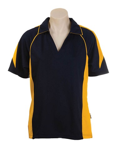 Navy Gold334 Olympikool Polo shirts, Cool dry, breathable, light weight, Mens, Ladies, Kids