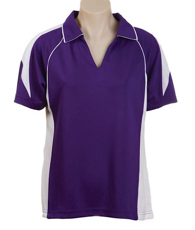 Purple / White 334 Olympikool Polo shirts, Cool dry, breathable, light weight, Mens, Ladies, KidsDescription of photo here