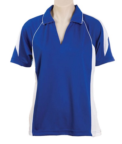 Royal / White 334 Olympikool Polo shirts, Cool dry, breathable, light weight, Mens, Ladies, Kids