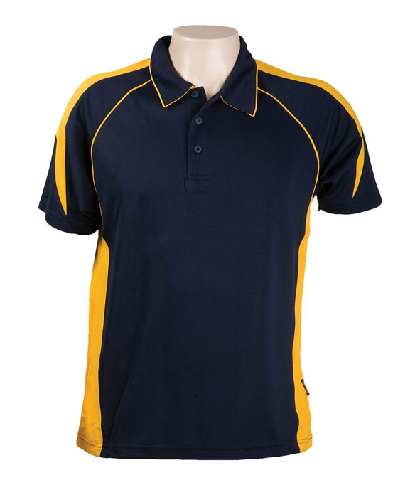 Navy Gold334 Olympikool Polo shirts, Cool dry, breathable, light weight, Mens, Ladies, Kids