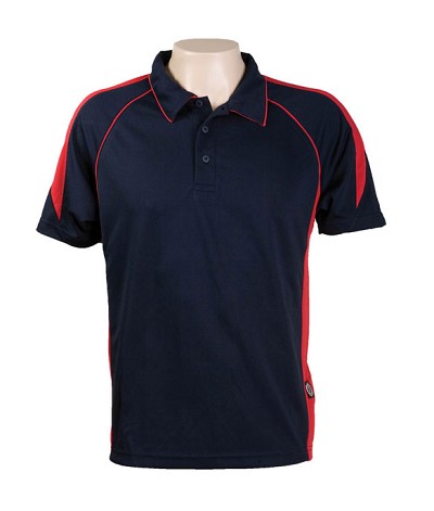 Black / Red 334 Olympikool Polo shirts, Cool dry, breathable, light weight, Mens, Ladies, Kids