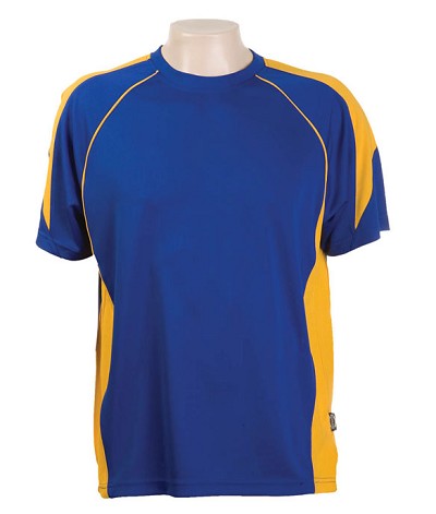 Royal / Gold Olympikool T-SHIRT Cool dry, breathable, light weight, Mens, Ladies,