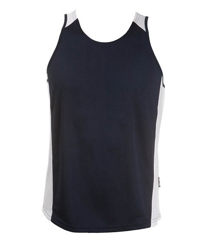 Black / White Olympikool Singlets, Cool dry, breathable, light weight, Mens, Ladies,