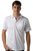 White, Marcoola Cool Dry Polo Shirt       165gsm, 100%  polyester Cool Dry fabric     Breathable  micromesh moisture management     Draws Sweat from Body, Quick Dry