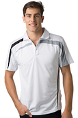 White Black Grey, Marcoola Cool Dry Polo Shirt       165gsm, 100%  polyester Cool Dry fabric     Breathable  micromesh moisture management     Draws Sweat from Body, Quick Dry