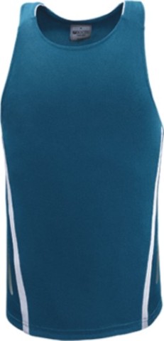 Cyan / White Elite breezeway singlet