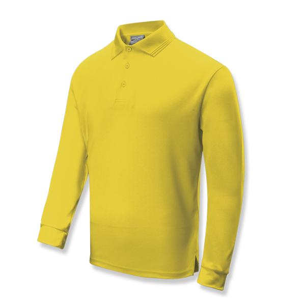 Yellow Long SleeveBreezeway Basic Polo shirt, 160gsm Breezeway polo 100% breezeway  polyester, Micromesh fabric designed to be quick dry with sun protection and Anti-Bacterial treatment Breezeway technology draws moisture away from the body and maximizes the air ventilation’ always keeps you dry and fresh.