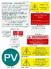 Click to Enlarge - SOLAR, Accessories Zeus Appollo Warning Label Set Zeus Appollo