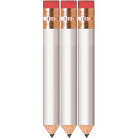 Click to Enlarge - Pencils & Pens HALF LENGTH PENCIL + ERASER. BOX OF 144 Walkerden Golf Australia