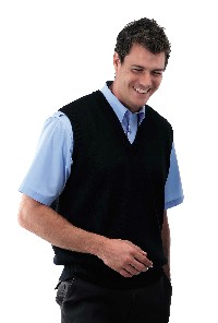 Click to Enlarge -  WOOL MIX KNITTED V-NECK VEST Walkerden Golf Australia