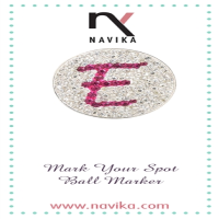 Click to Enlarge -  NAVIKA "MICRO PAVE INITIAL" CRYSTAL BALL MARKER RANGE Walkerden Golf Australia